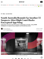 South Australia Rounds Up Another 55 Suspects After High Court Backs Encrypted-App Sting - Decrypt