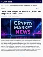 Oracle Stock Jumps 4.7% As ChatGPT, Codex And Google TPUs Join Its Cloud