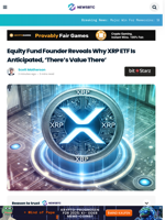 Equity Fund Founder Reveals Why XRP ETF Is Anticipated, ‘There’s Value There’
