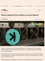 What is Kaspa (KAS) and how can it be mined? - AMBCrypto