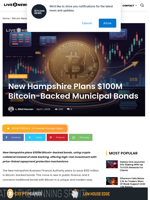 New Hampshire Plans $100M Bitcoin-Backed Municipal Bonds | Live Bitcoin News