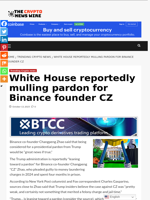 White House reportedly mulling pardon for Binance founder CZ - The Crypto News Wire