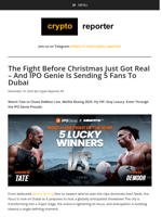 The Fight Before Christmas Just Got Real - And IPO Genie Is Sending 5 Fans To Dubai