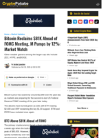 Bitcoin Reclaims $81K Ahead of FOMC Meeting, M Pumps by 12%: Market Watch
