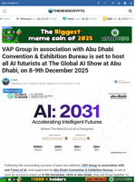 VAP Group in association with Abu Dhabi Convention & Exhibition Bureau is set to host all AI futurists at The Global AI Show at Abu Dhabi, on 8-9th December 2025