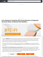Core Ventures Launches BTC-FI Accelerator to Empower the Next Wave of Bitcoin DeFi Builders - Brave New Coin
