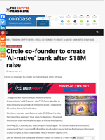 Circle co-founder to create ‘AI-native’ bank after $18M raise - The Crypto News Wire