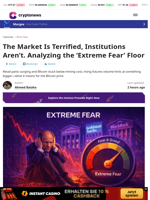 The Market Is Terrified, Institutions Aren’t. Analyzing the 'Extreme Fear' Floor