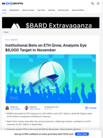 Institutions Pile Into Ethereum as $6,000 Target Looms