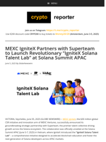 MEXC IgniteX Partners with Superteam to Launch Revolutionary 