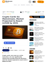 Crypto Cards Go Mainstream, Market Projected to Reach $152B by 2031 – Crypto News Bitcoin News