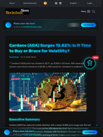 Cardano (ADA) Surges 12.82%: Is It Time to Buy or Brace for Volatility? - Blockchain.News