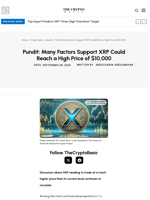 Pundit: Many Factors Support XRP Could Reach a High Price of $10,000