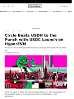 Circle Beats USDH to the Punch with USDC Launch on HyperEVM - 
