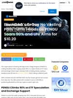 BlockDAG’s 5-Day No Vesting Pass Turns Heads as PENGU Soars 90% and UNI Aims for $10.20 | Live Bitcoin News