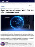 Ripple Partners With Kyobo Life for On-Chain Bond Settlement in Korea