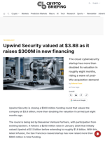 Upwind Security valued at $3.8B as it raises $300M in new financing
