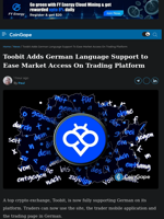 Toobit Adds Full German Language Support to Trading Platform