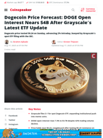 Dogecoin Price Forecast: DOGE Open Interest Nears $4B After Grayscale’s Latest ETF Update - Coinspeaker