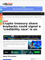Crypto treasury share buybacks could signal a ‘credibility race’ is on - The Crypto News Wire