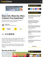 Bhutan Sells, Whales Buy: Where Is Bitcoin's Price Headed Next?