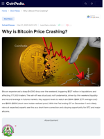Why is Bitcoin Price Crashing?