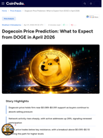 Dogecoin Price Prediction: What to Expect from DOGE in April 2026