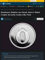 Hardware Wallets Are Dead. Here's What Crypto Security Looks Like Now