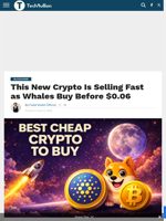 This New Crypto Is Selling Fast as Whales Buy Before $0.06 - TechBullion