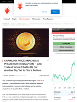 CHAINLINK PRICE ANALYSIS & PREDICTION (February 24) – Link Trades Flat as it Builds Up For Another Dip, Yet to Find a Bottom - NullTX