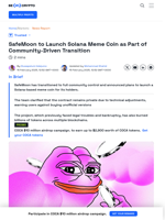 SafeMoon Meme Coin to Launch on Solana