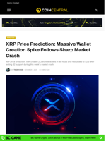 XRP Price Prediction: Massive Wallet Creation Spike Follows Sharp Market Crash - CoinCentral