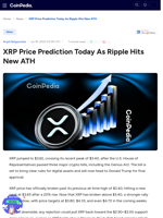 XRP Price Prediction Today As Ripple Hits New ATH