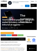 Team behind popular Telegram wallet Grindery reveals wallet infra for AI agents | Live Bitcoin News