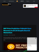 DOT Price Prediction: Polkadot Eyes Recovery to $1.34 Despite Bearish Momentum - Blockchain.News