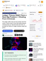 Ledger Thieves Might Have a New Big Problem—Stealing From Criminals