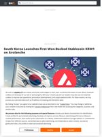 South Korea Launches First Won-Backed Stablecoin KRW1 on Avalanche - Brave New Coin