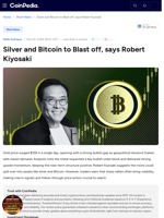 Silver and Bitcoin to Blast off, says Robert Kiyosaki