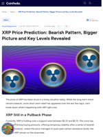 XRP Price Prediction: Bearish Pattern, Bigger Picture and Key Levels Revealed