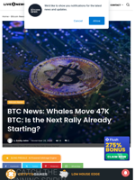 BTC News: Whales Move 47K BTC: Is the Next Rally Already Starting? | Live Bitcoin News