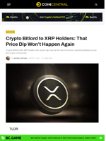 Crypto Bitlord to XRP Holders: That Price Dip Won’t Happen Again - CoinCentral