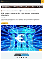 ECB’s Cipollone Targets Summer for Digital Euro Standards