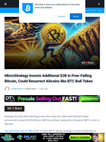 MicroStrategy Buys 20K Bitcoins, BTC Bull Token Rallies