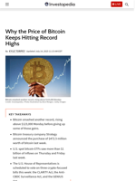 Why the Price of Bitcoin Keeps Hitting Record Highs
