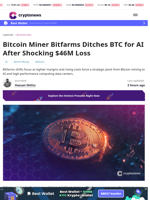 Bitfarms Shifts from Bitcoin Mining to AI After $46M Loss