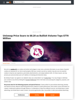Uniswap Price Soars to $8.20 as Bullish Volume Tops $770 Million - Brave New Coin