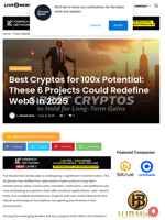 Best Cryptos for 100x Potential: These 6 Projects Could Redefine Web3 in 2025 | Live Bitcoin News