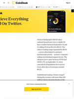 HBAR Tumbles 5% as Whales Trigger Selloff