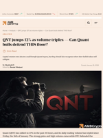 QNT jumps 12% as volume triples — Can Quant bulls defend THIS floor? - AMBCrypto