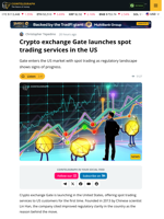 Crypto exchange Gate Launches Spot Trading Services in US
